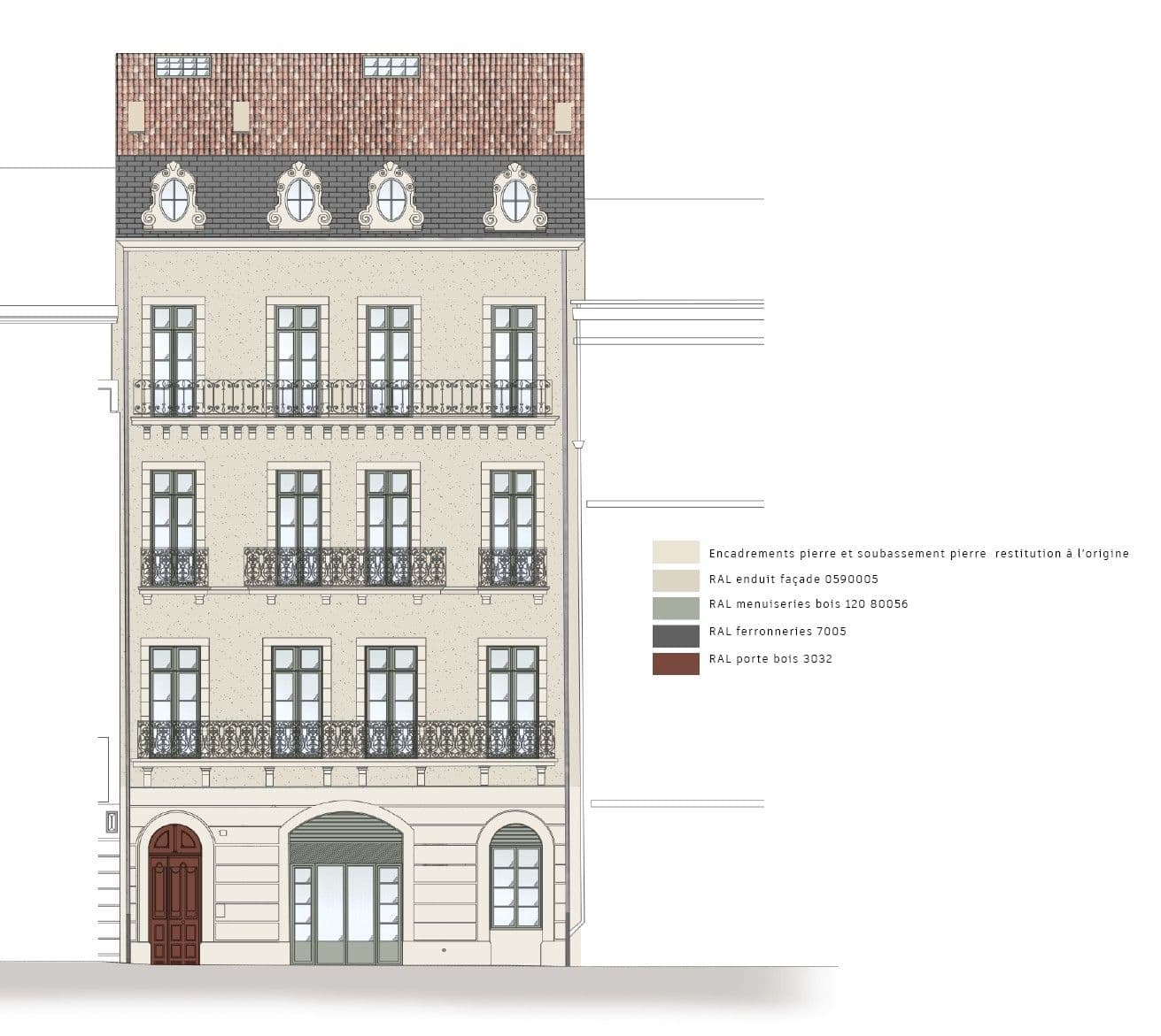 Façade sur rue projet